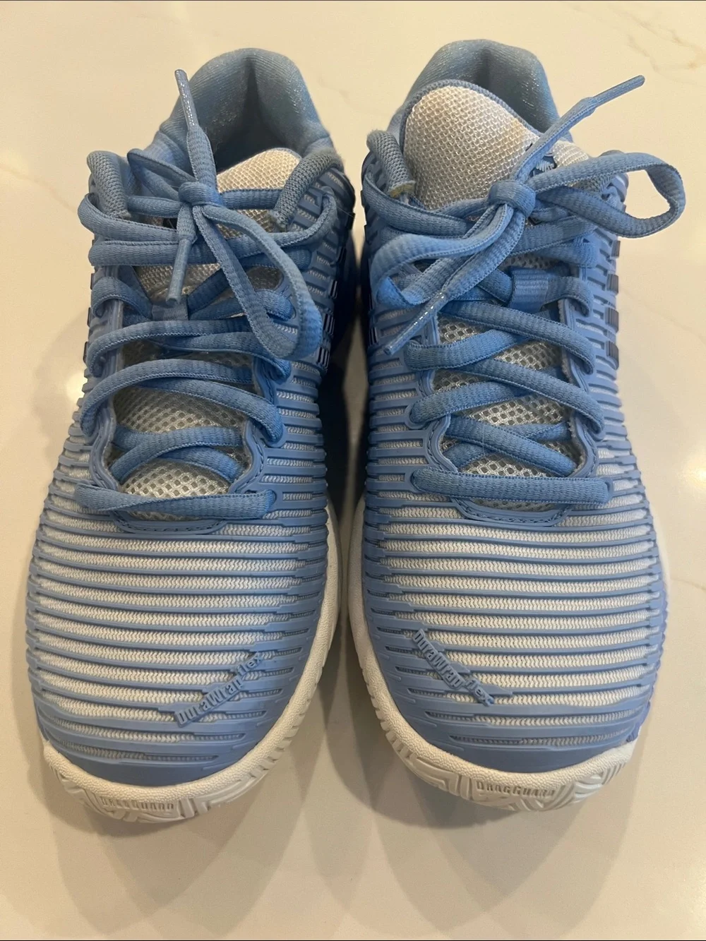 K-Swiss Kids Light Blue and White Hypercourt Tennis Shoes
